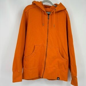 American Giant heavy weight cotton zip front hoodie jacket Orange XL made in USA